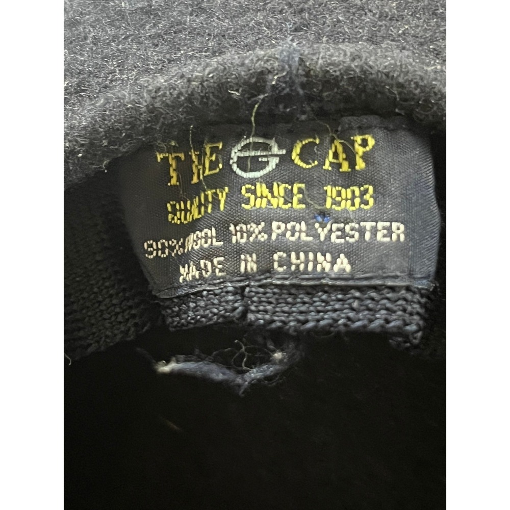 THE CAP Mens Wool Blend Beret Cap Quality Since 1903 Dark Navy